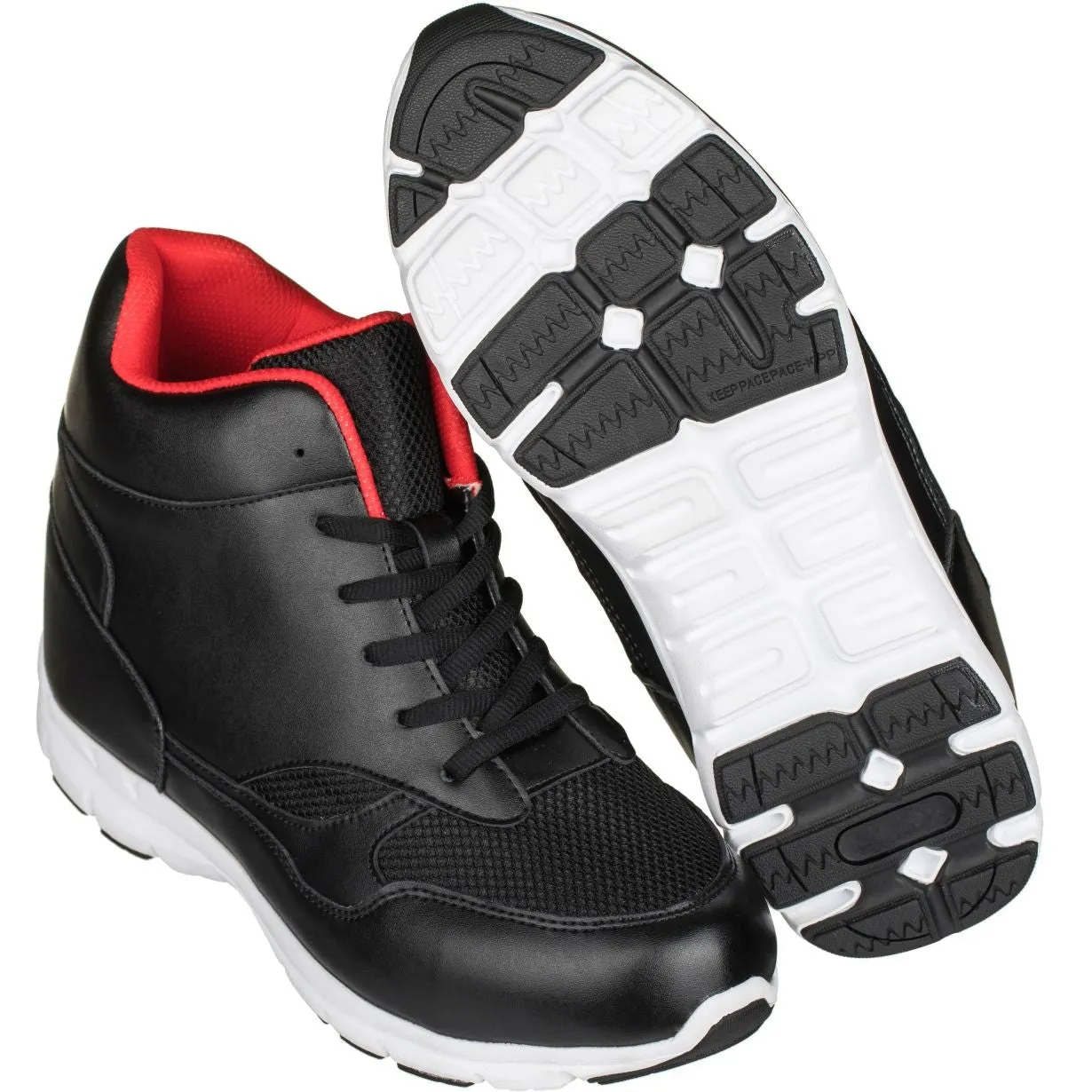 CALTO Leather High-Top Sneakers - Four Inches - G3332