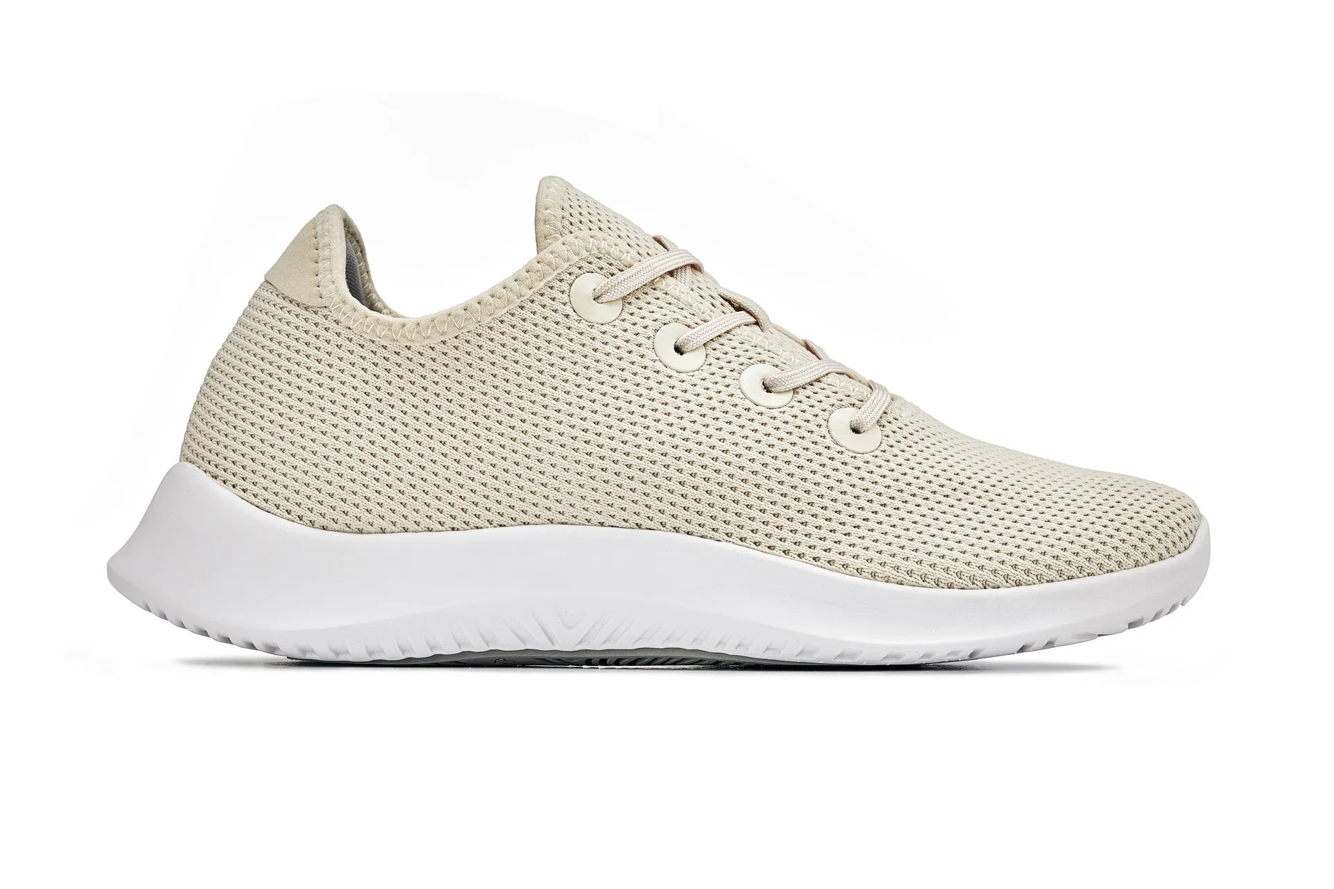 CALTO - Q402 - 2.4 Inches Taller (Beige) - Ultra Lightweight Knitted Sneakers
