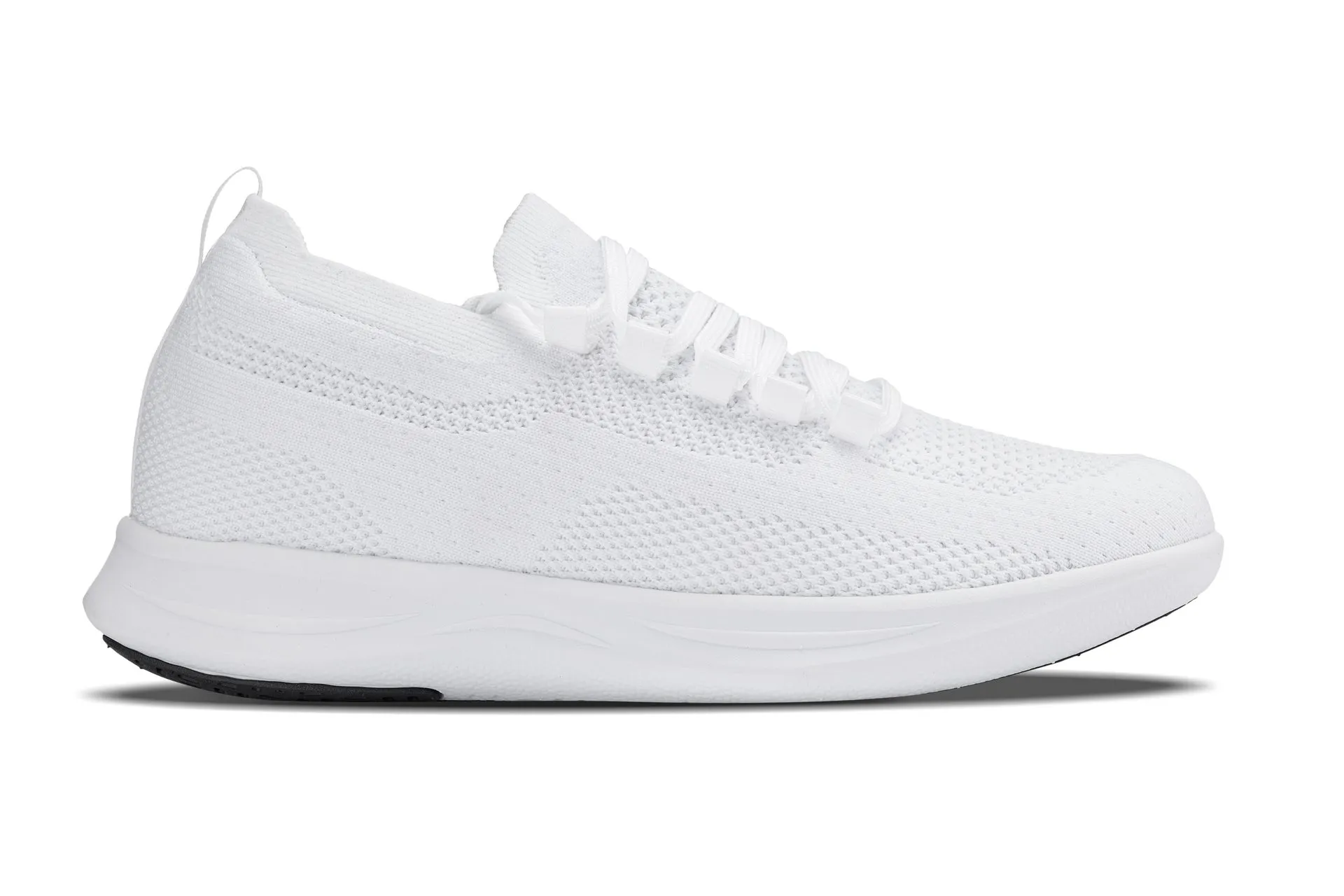 CALTO - QA061 - 2.4 Inches Taller (White/White Sole) - Lightweight Knitted Sneakers
