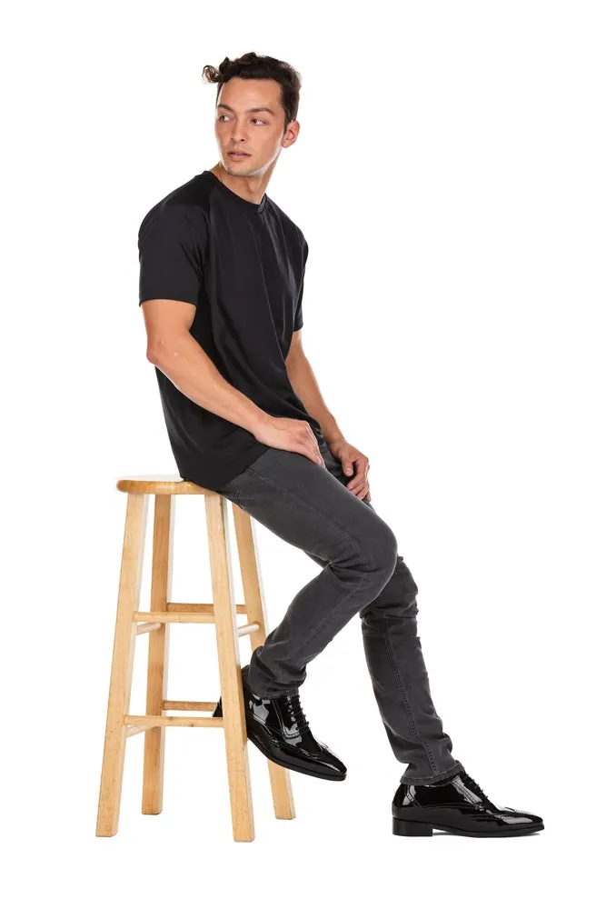 CALTO - S1015 - 3 Inches Taller (Black) - Patent Leather Dress Oxford