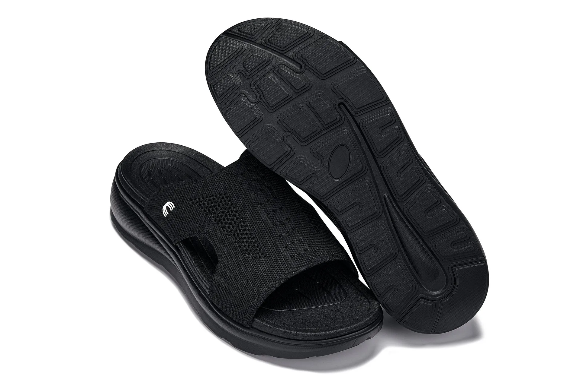CALTO - X1657 - 2 Inches Taller (Black/Knitted Black)
