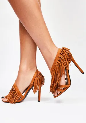 Camel Fairbanks Fringe Heels