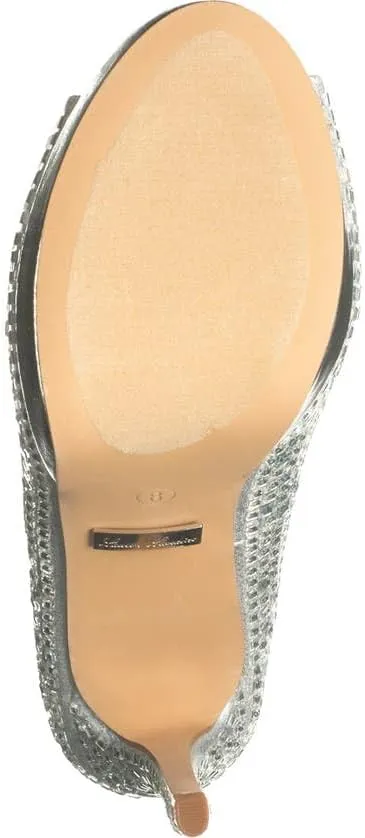 Candie 12 Rhinestone Peep Toe Platform Wedding Prom Dress Pumps