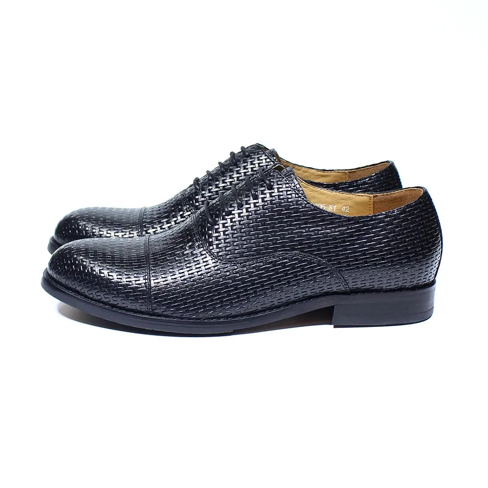 Cap Toe Men's Leather Oxford Shoes