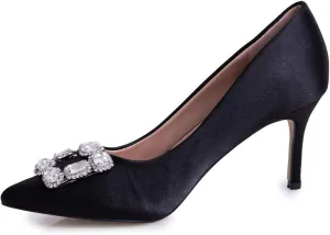 Carolyn Yellow Jewel Embellished Vamp Pointy Toe Pump