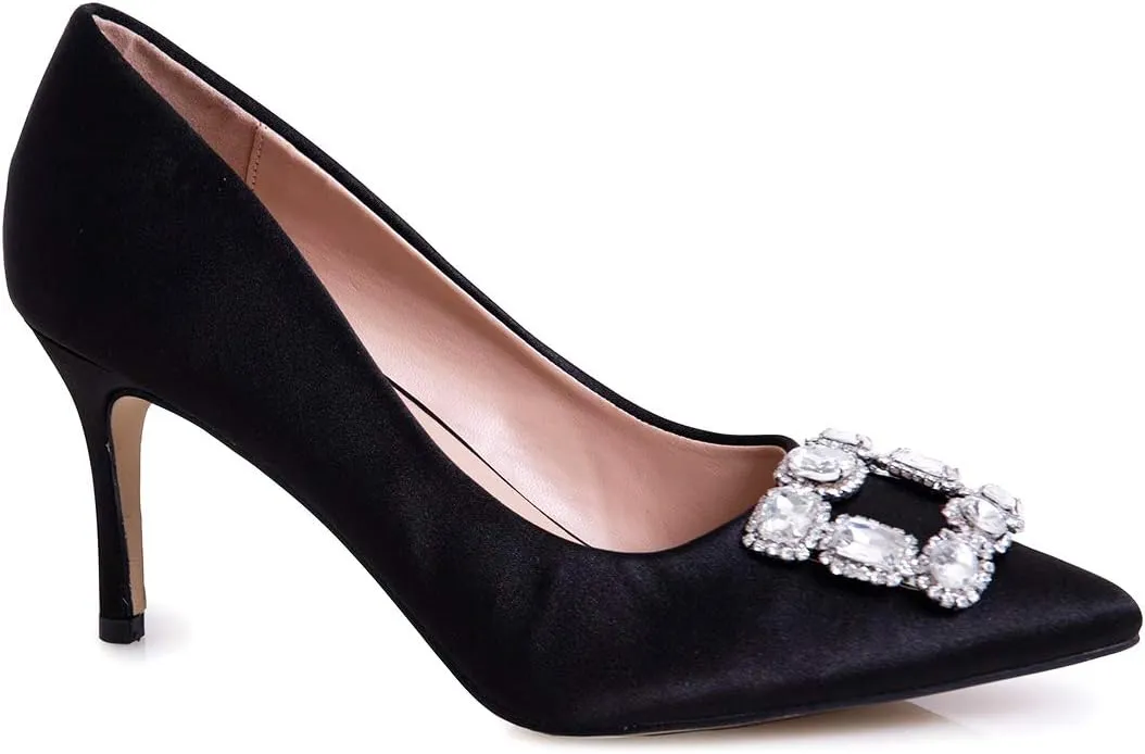 Carolyn Yellow Jewel Embellished Vamp Pointy Toe Pump