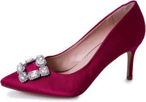 Carolyn Yellow Jewel Embellished Vamp Pointy Toe Pump