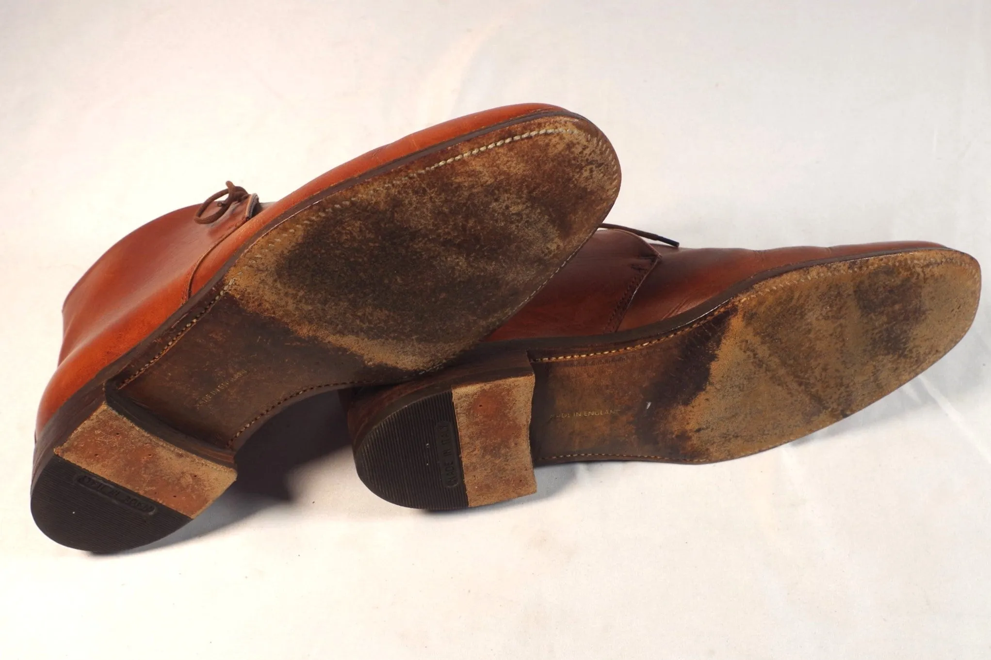 Carroll & Co English Leather Plain Toe Chukka Boots - Size 7D