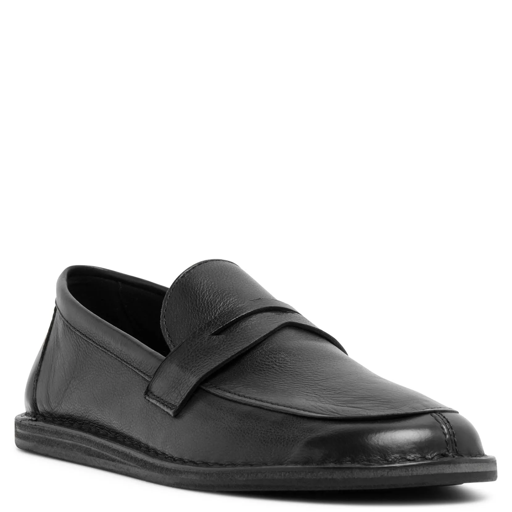Cary black leather loafers
