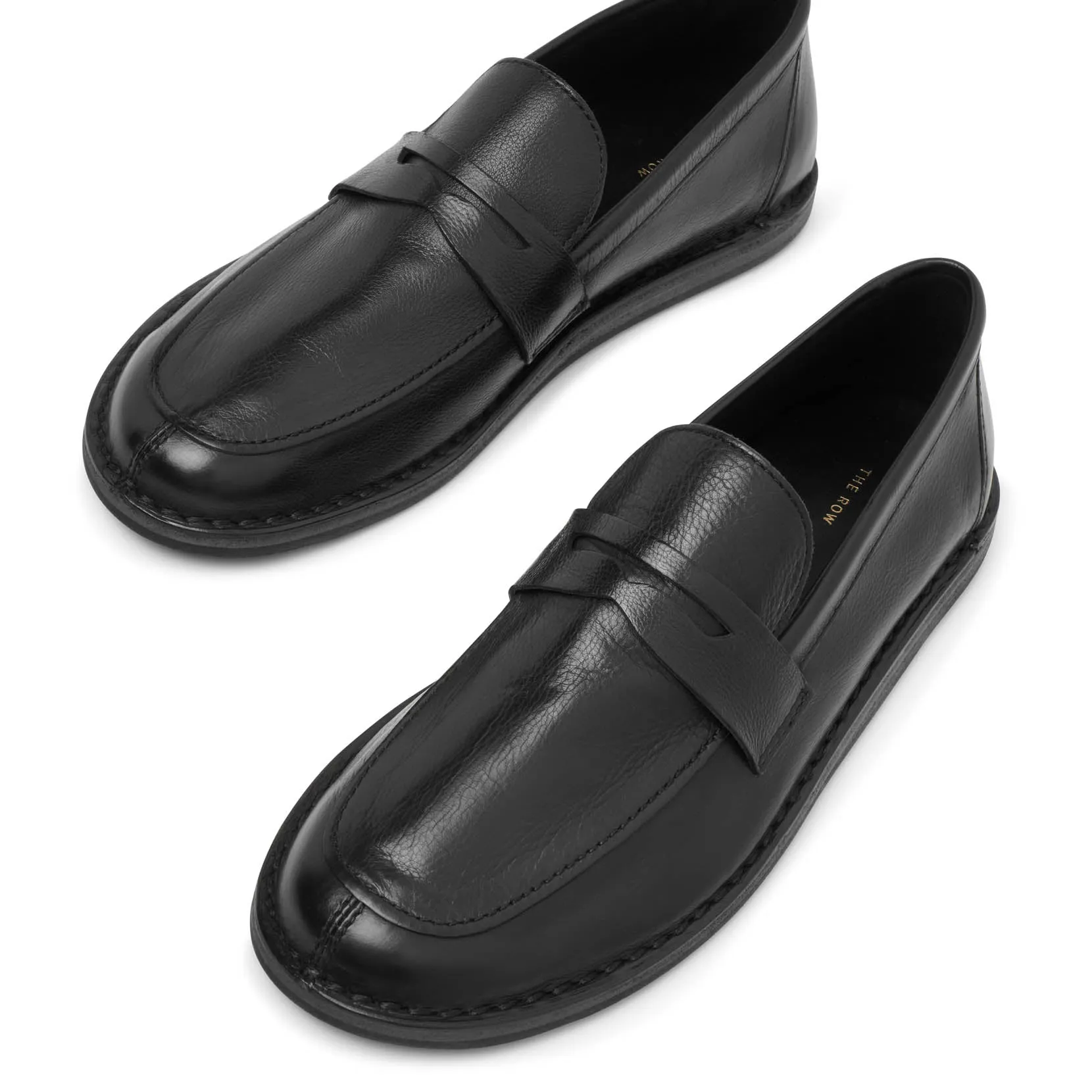 Cary black leather loafers