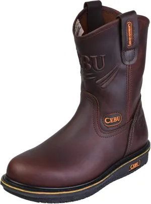 CEBU | Comfort Boots For Men | Handcrafted | High-Traction Soles | Resistant | For Professional Jobs | 8.5 US | Brown