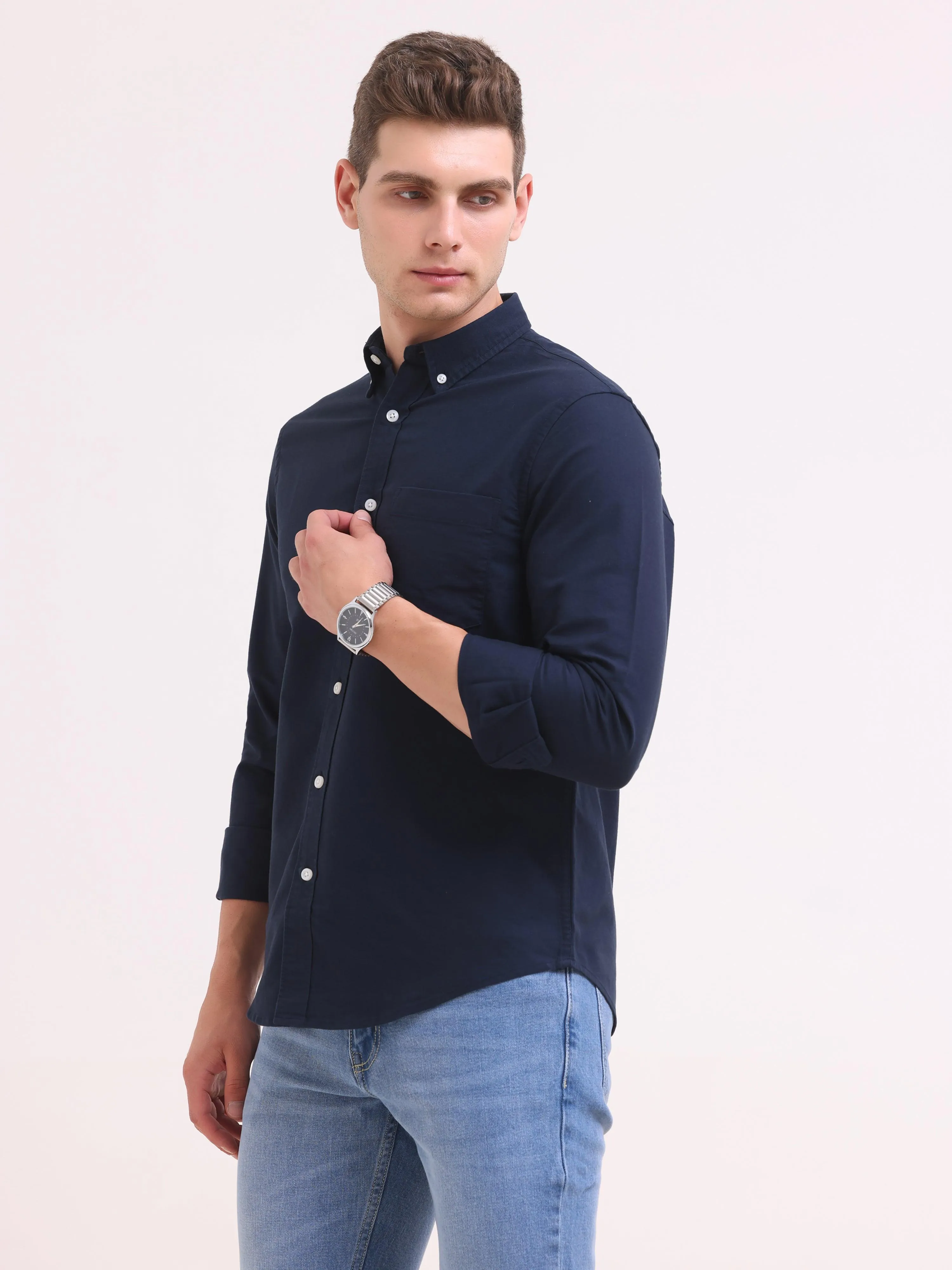 Celest Oxford Shirt - Navy Blue