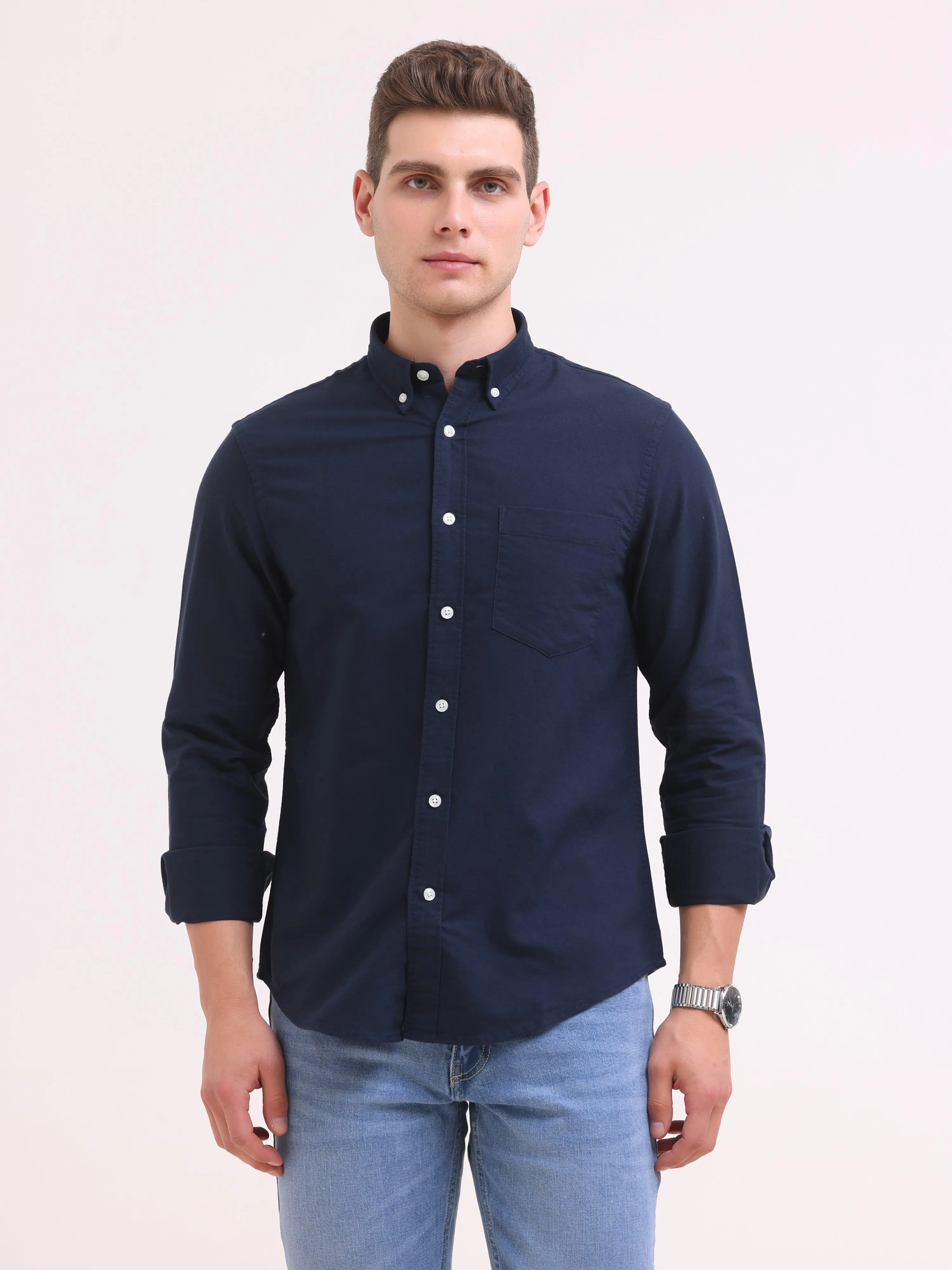 Celest Oxford Shirt - Navy Blue