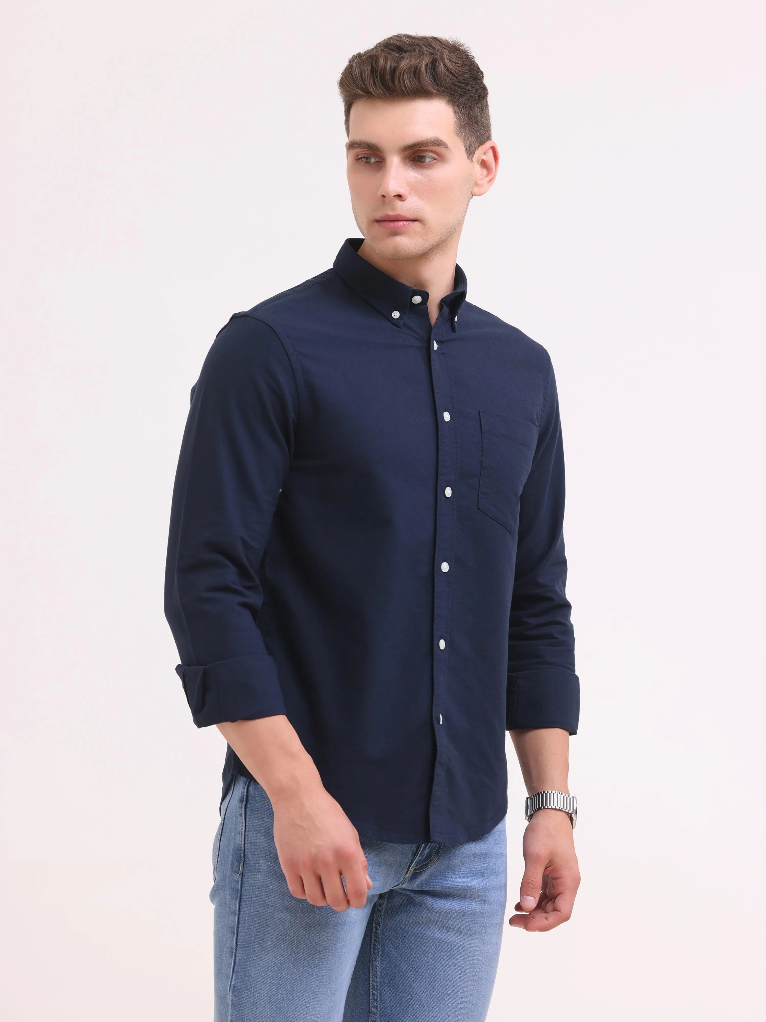Celest Oxford Shirt - Navy Blue