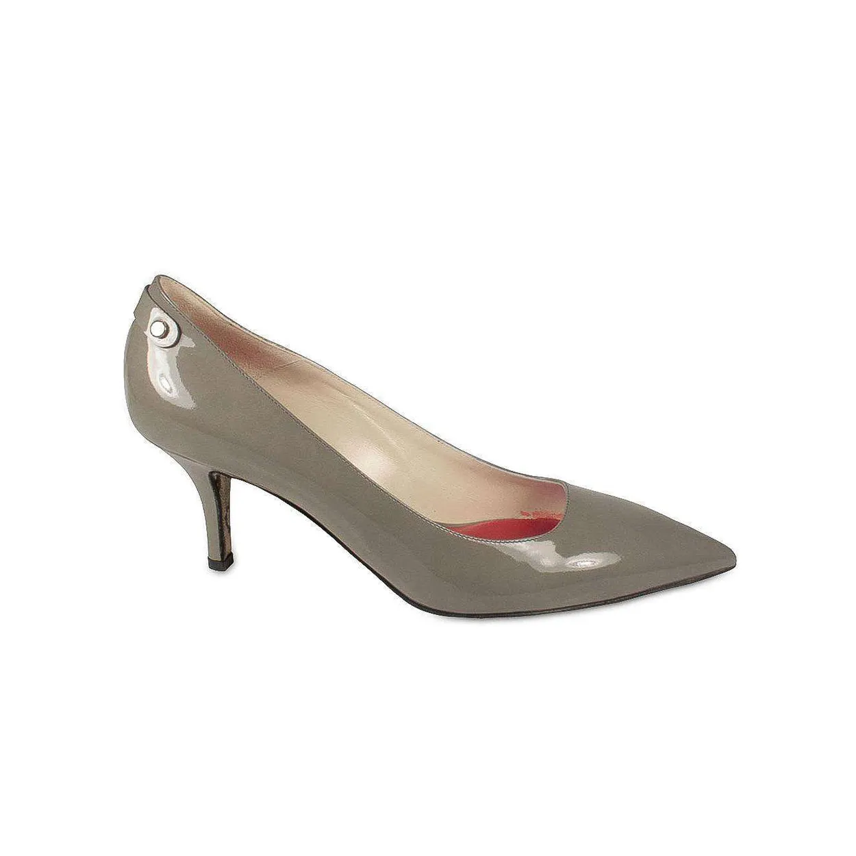 Cesare Paciotti Women's Grey Patent Leather Low Heel Pumps PB800170 (CPW602)