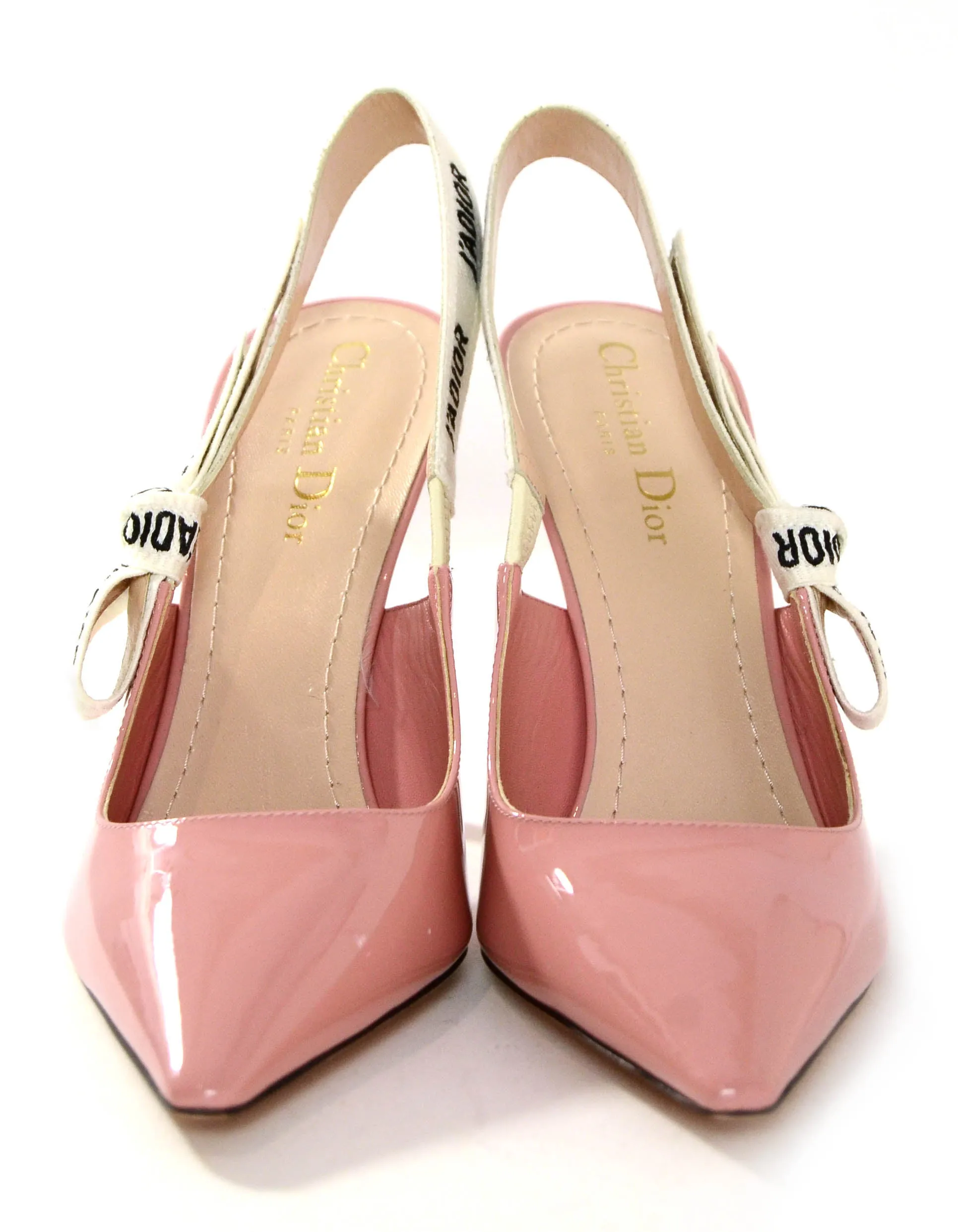 Christian Dior NEW Dusty Pink Patent J'ADIOR Slingback Pumps sz 39.5