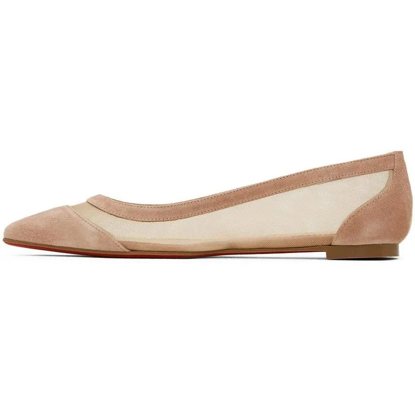 Christian Louboutin Beige Galativi Flats