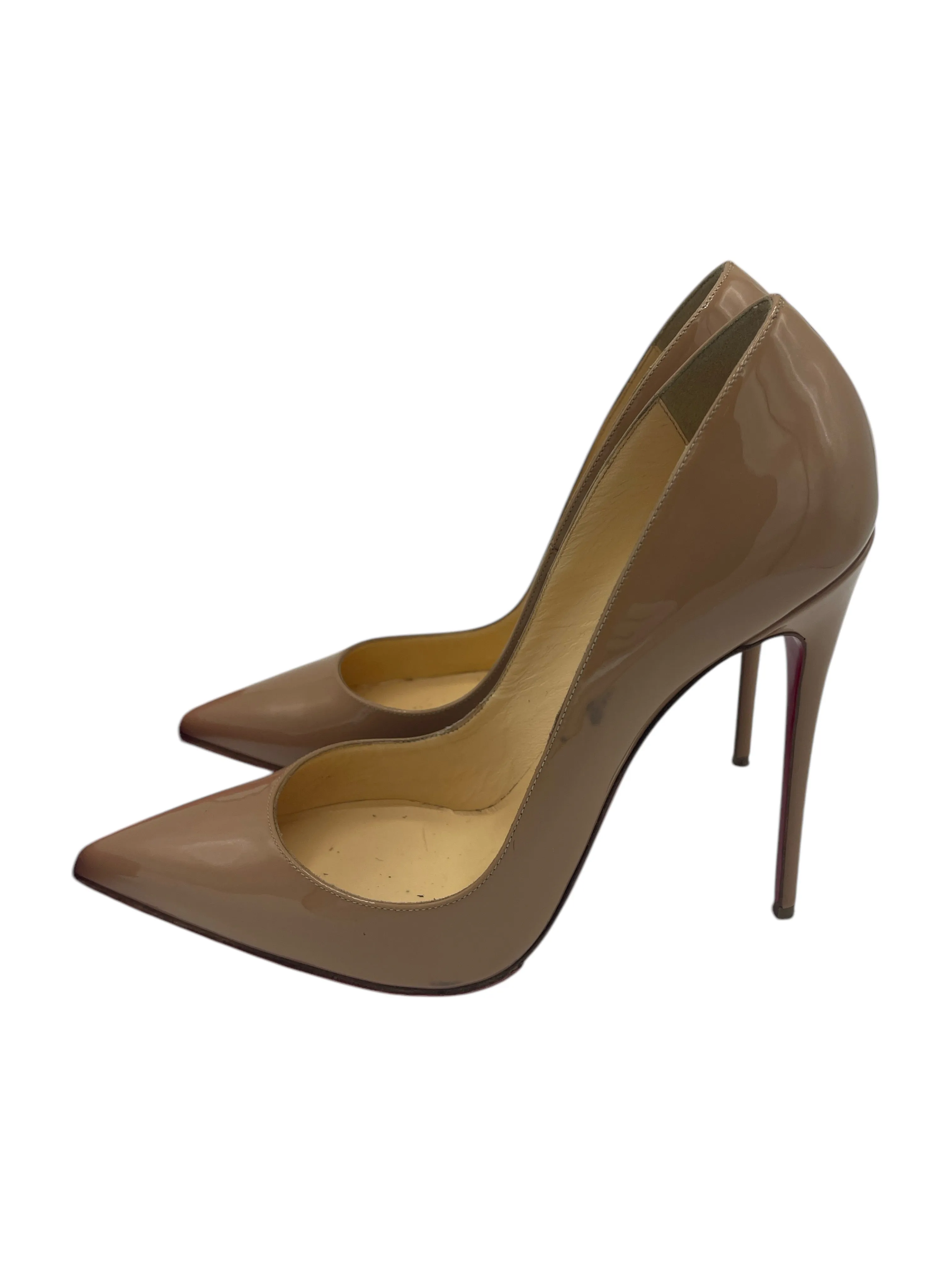 Christian Louboutin Beige Patent Leather Kate Pumps 7.5 M / 9 W