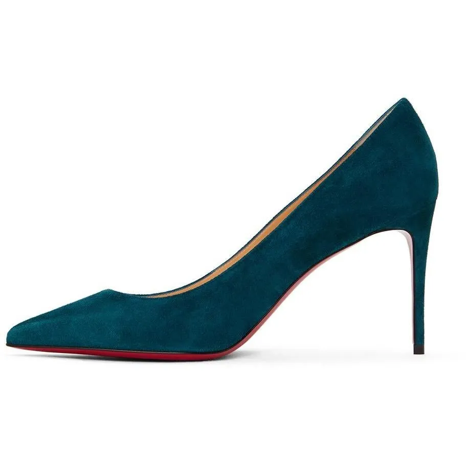 Christian Louboutin Blue Suede Kate 85 Heels
