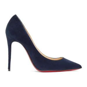 Christian Louboutin Navy Suede Kate 100 Heels