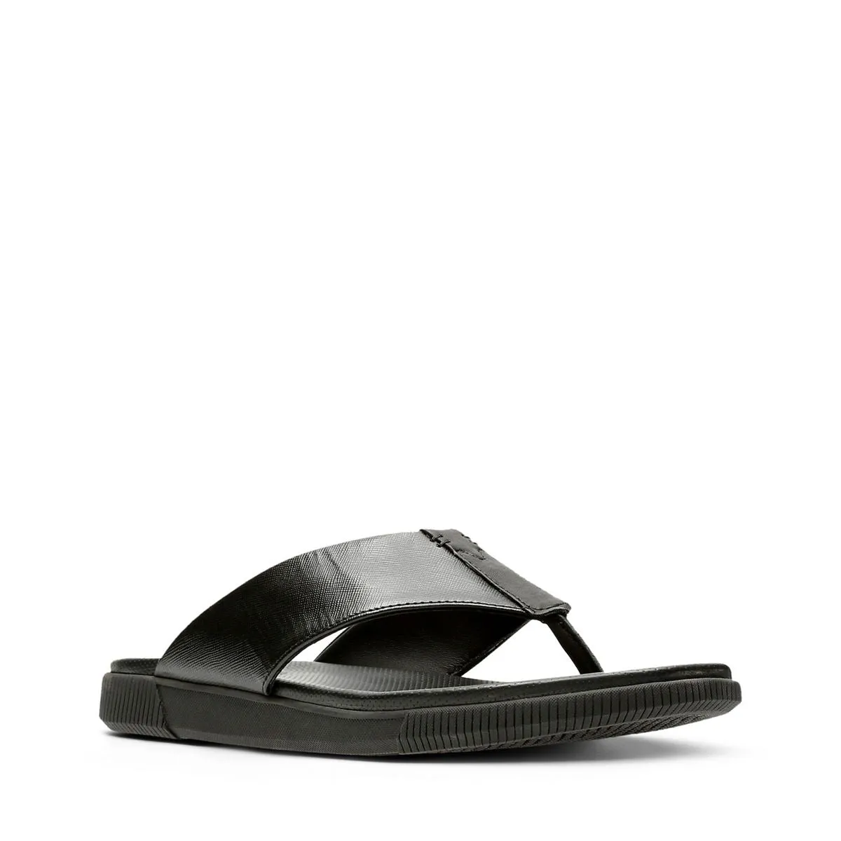 Clarks Mens "Vine" Oak Black - Sandal
