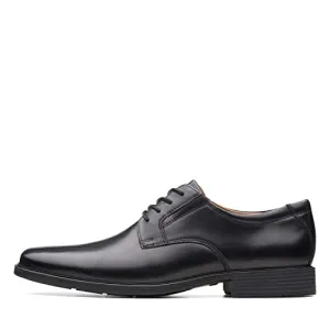 Clarks Men's Tilden Plain Oxford, Black Leather, 9 Medium US