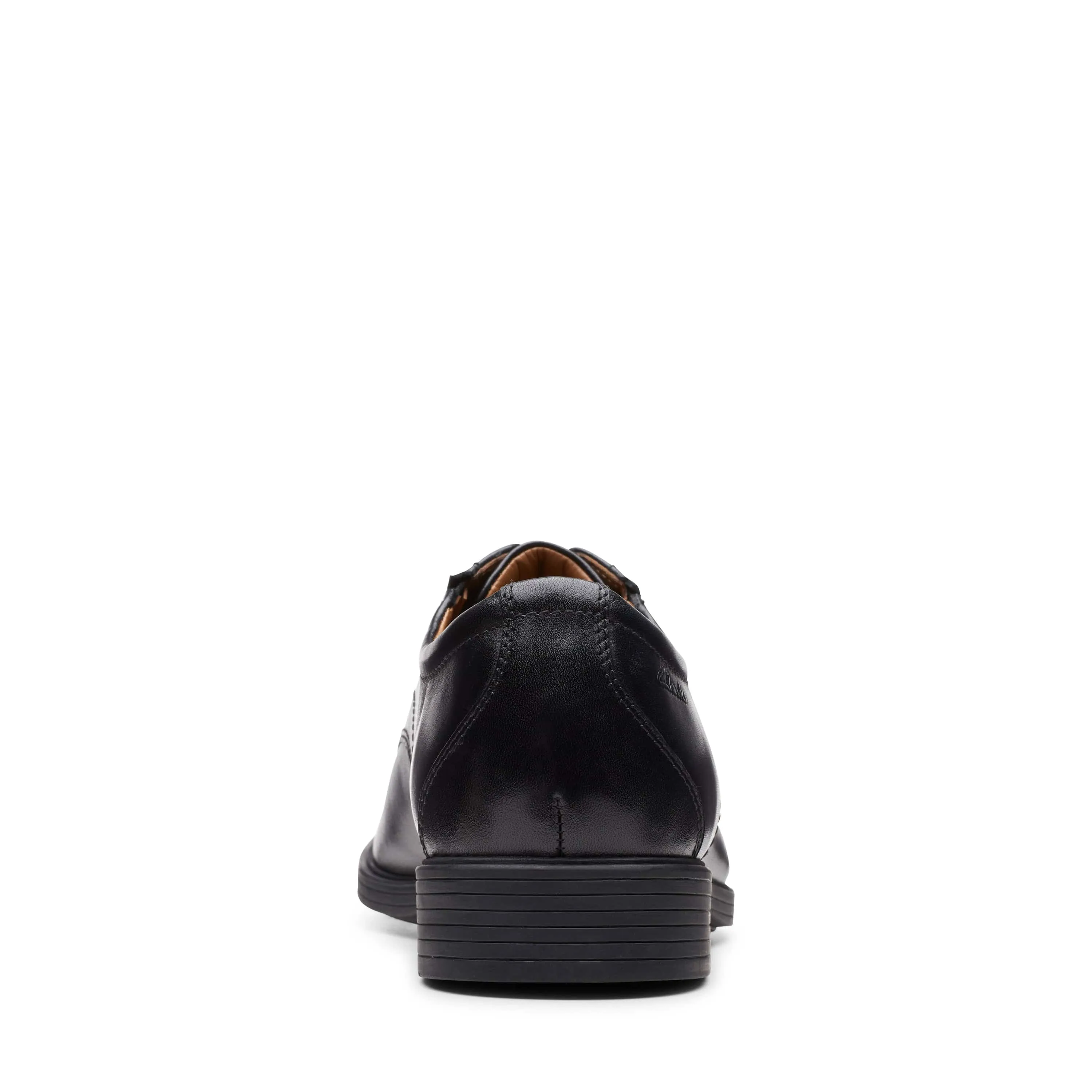 Clarks Men's Whiddon Plain Dress Shoes- Black Leather