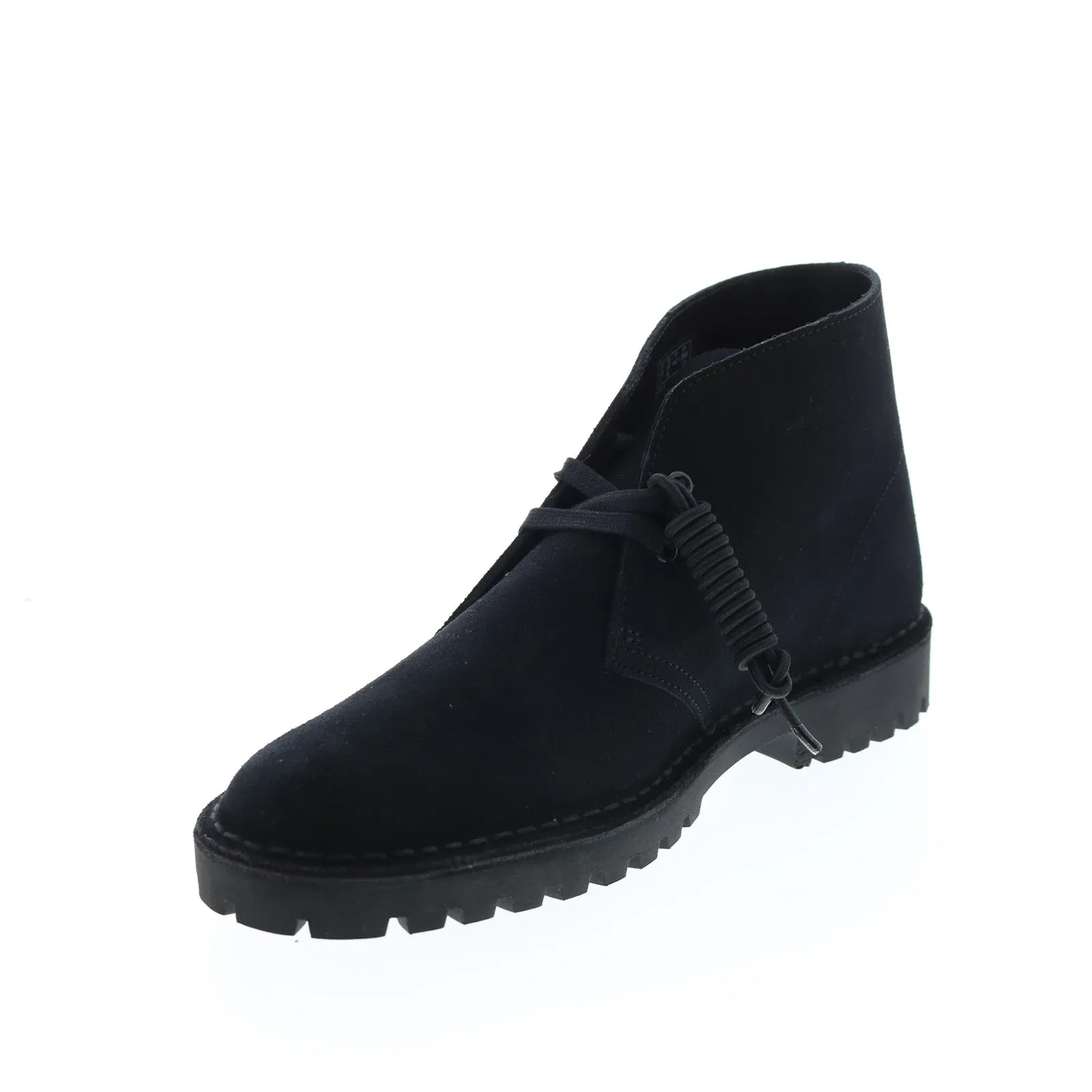Clarks Originals Desert Rock Boots Men's Black Suede 26162705