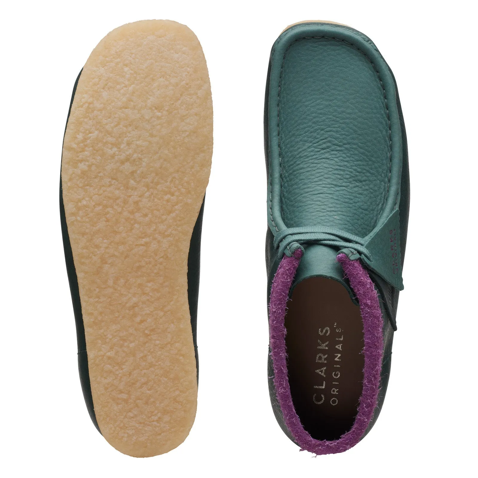 Clarks Originals Wallabee Boot Men's Green Purple Combi Leather 26168831