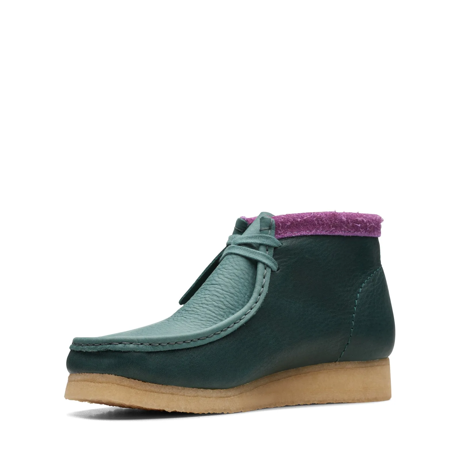Clarks Originals Wallabee Boot Men's Green Purple Combi Leather 26168831