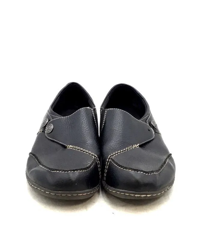 Clarks Women's Channing Ann 22545 Black Loafer Flats - Size 10XW