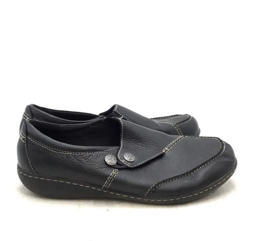 Clarks Women's Channing Ann 22545 Black Loafer Flats - Size 10XW
