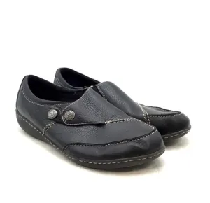 Clarks Women's Channing Ann 22545 Black Loafer Flats - Size 10XW