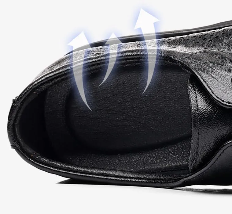 Classic Men's Dress Shoes Formal Business Oxfords Genuine Leather Lace-Up Comfortable Tuxedo Shoes for Weddings Office