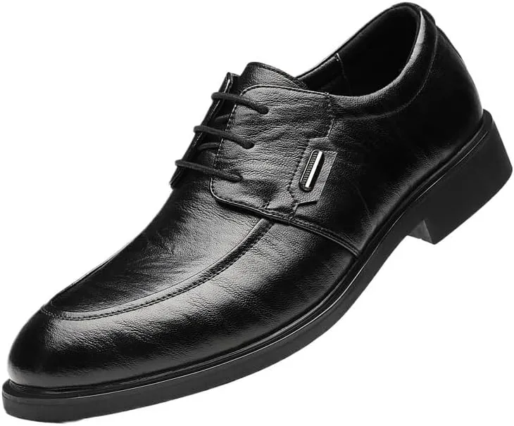 Classic Men's Leather Dress Shoes Casual Business Formal Men Oxford Shoes Lace Up Wedding Derby Shoes