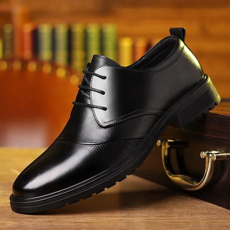 Classic Men's Leather Dress Shoes Men Casual Wedding Faux Patent Derby Business Derby Shoes