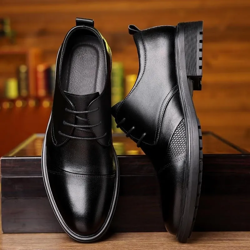 Classic Men's Leather Dress Shoes Men Casual Wedding Faux Patent Derby Business Derby Shoes
