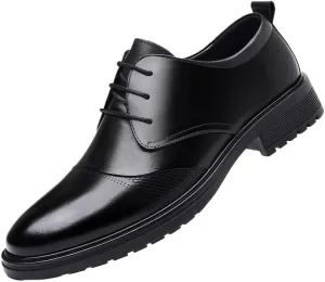 Classic Men's Leather Dress Shoes Men Casual Wedding Faux Patent Derby Business Derby Shoes