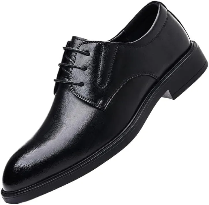Classic Men's Leather Dress Shoes Men Formal Business Oxford Shoes Wingtip Retro Derby Shoes for Men