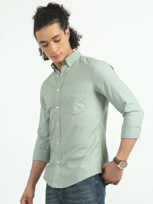 Classy Oxford Full Sleeve Shirt - Light Green