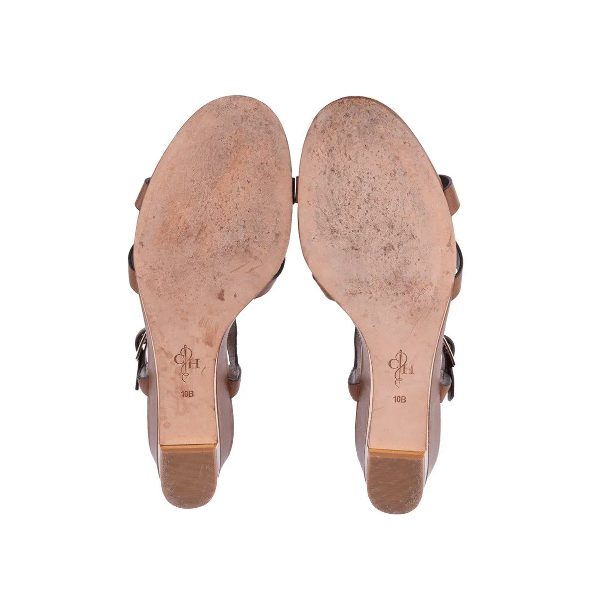 Cole Haan Strap Mid-Heel Sandals Leather Brown Colour For Women