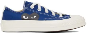 Comme des GarÃ§ons Play Blue Converse Edition Half Heart Chuck 70 Low Sneakers