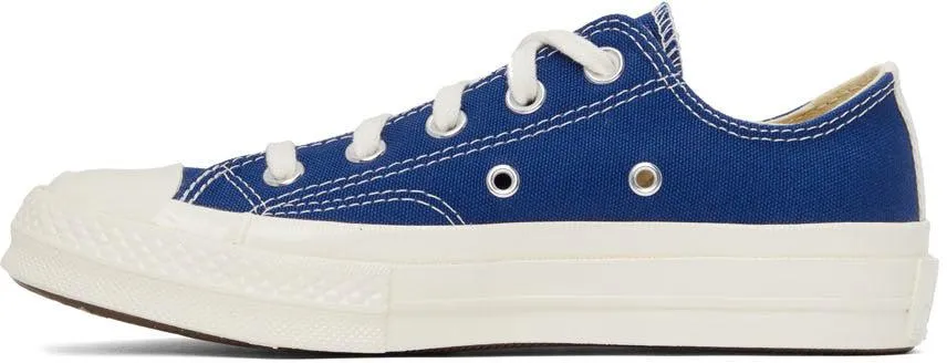 Comme des GarÃ§ons Play Blue Converse Edition Half Heart Chuck 70 Low Sneakers
