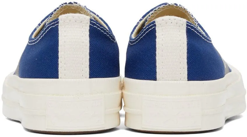 Comme des GarÃ§ons Play Blue Converse Edition Half Heart Chuck 70 Low Sneakers