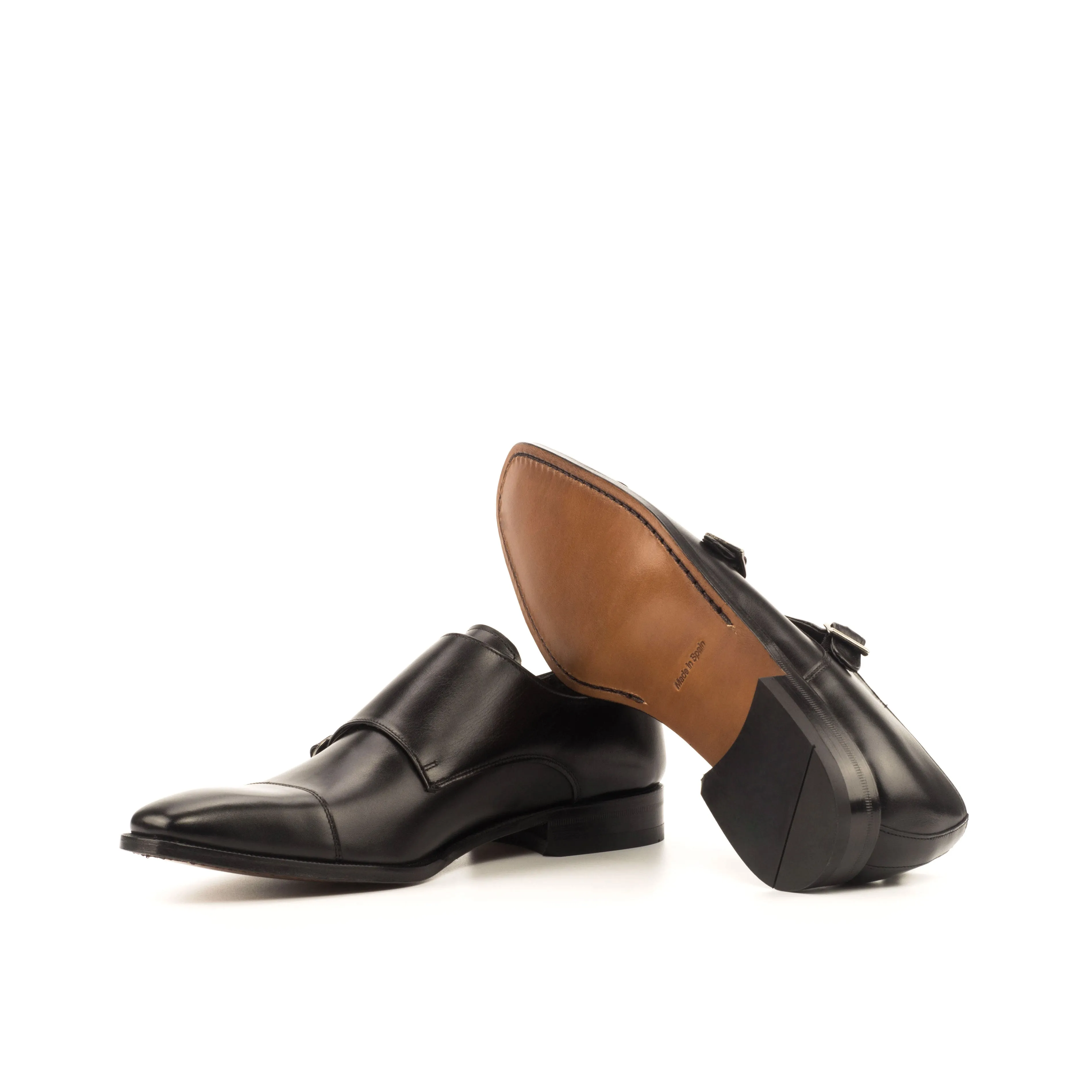 Como Cernobbio Men's Shoes Calf-Skin Leather Double Monk Strap (CM1004)