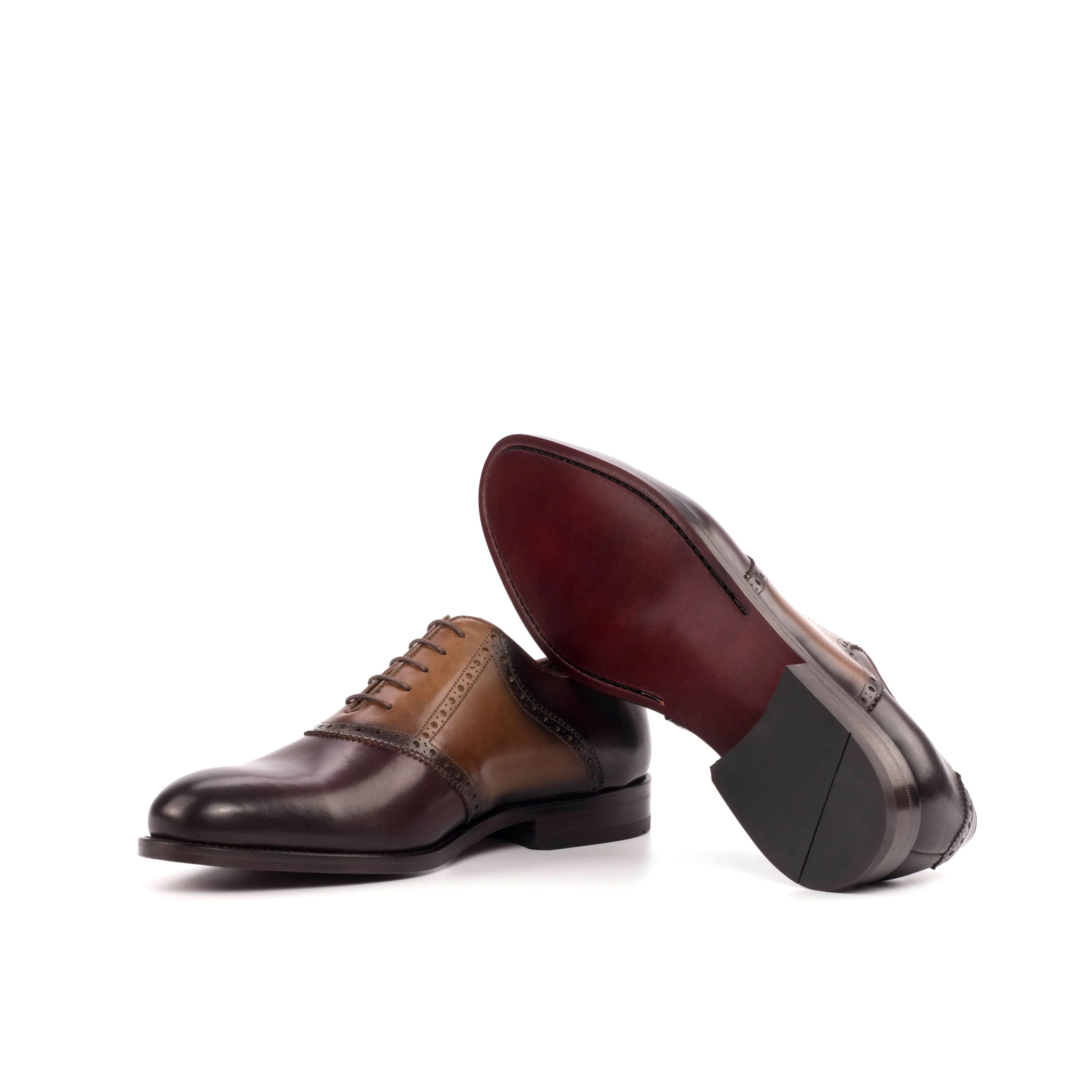 Como Lecco Men's Shoes Calf-Skin Leather Saddle Oxford (CM1009)