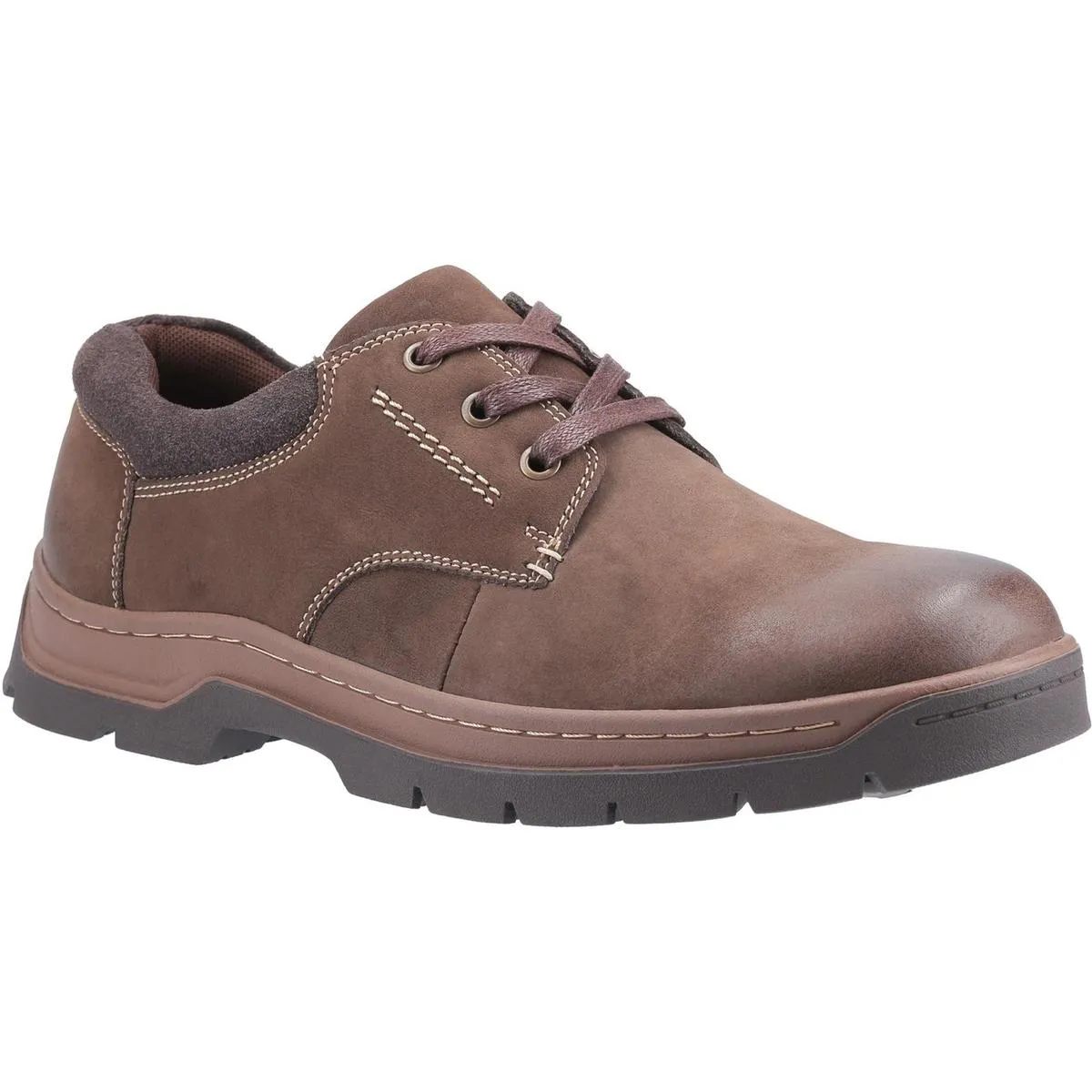 Cotswold Thickwood Burnished Leather Casual Shoe Brown