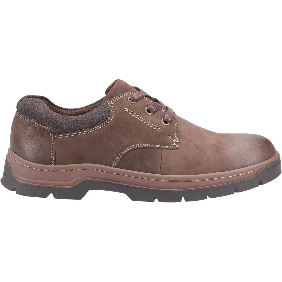 Cotswold Thickwood Burnished Leather Casual Shoe Brown