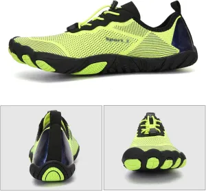Couple Minimalist Barefoot Shoes, Unisex Water Shoes, Men Women Water Sports Shoes, Beach Sandals, for Gym Swim Snorkeling Surfing Running (Color : Green, Size : 9)
