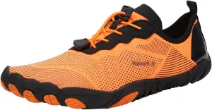 Couple Minimalist Barefoot Shoes, Unisex Water Shoes, Men Women Water Sports Shoes, Beach Sandals, for Gym Swim Snorkeling Surfing Running (Color : Orange, Size : 5.5)
